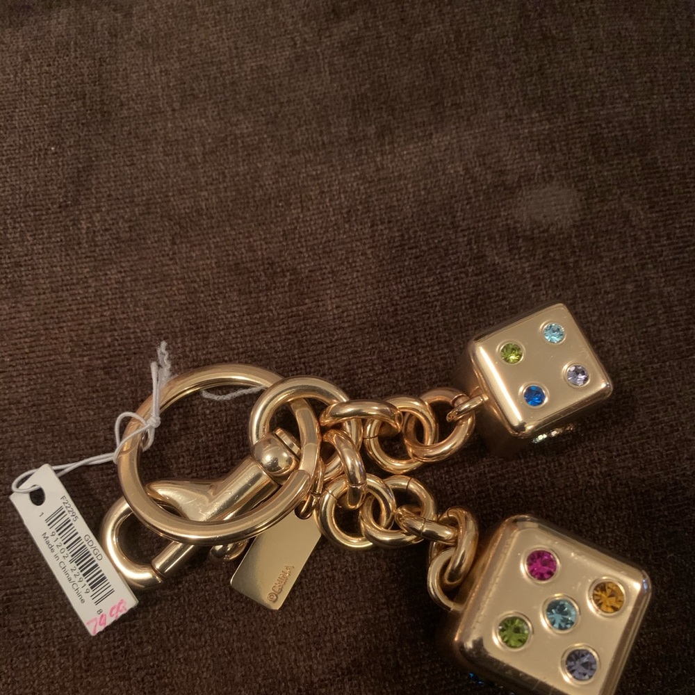 Coach dice keychain